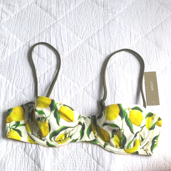 ✨HP✨ NWT..J Crew Balconette Underwire Bikini Top/Limoncello Size 34A - Picture 4 of 11